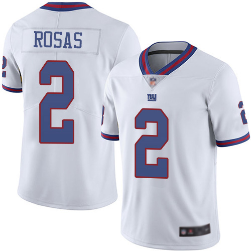 Men New York Giants #2 Aldrick Rosas Limited White Rush Vapor Untouchable Football NFL Jersey